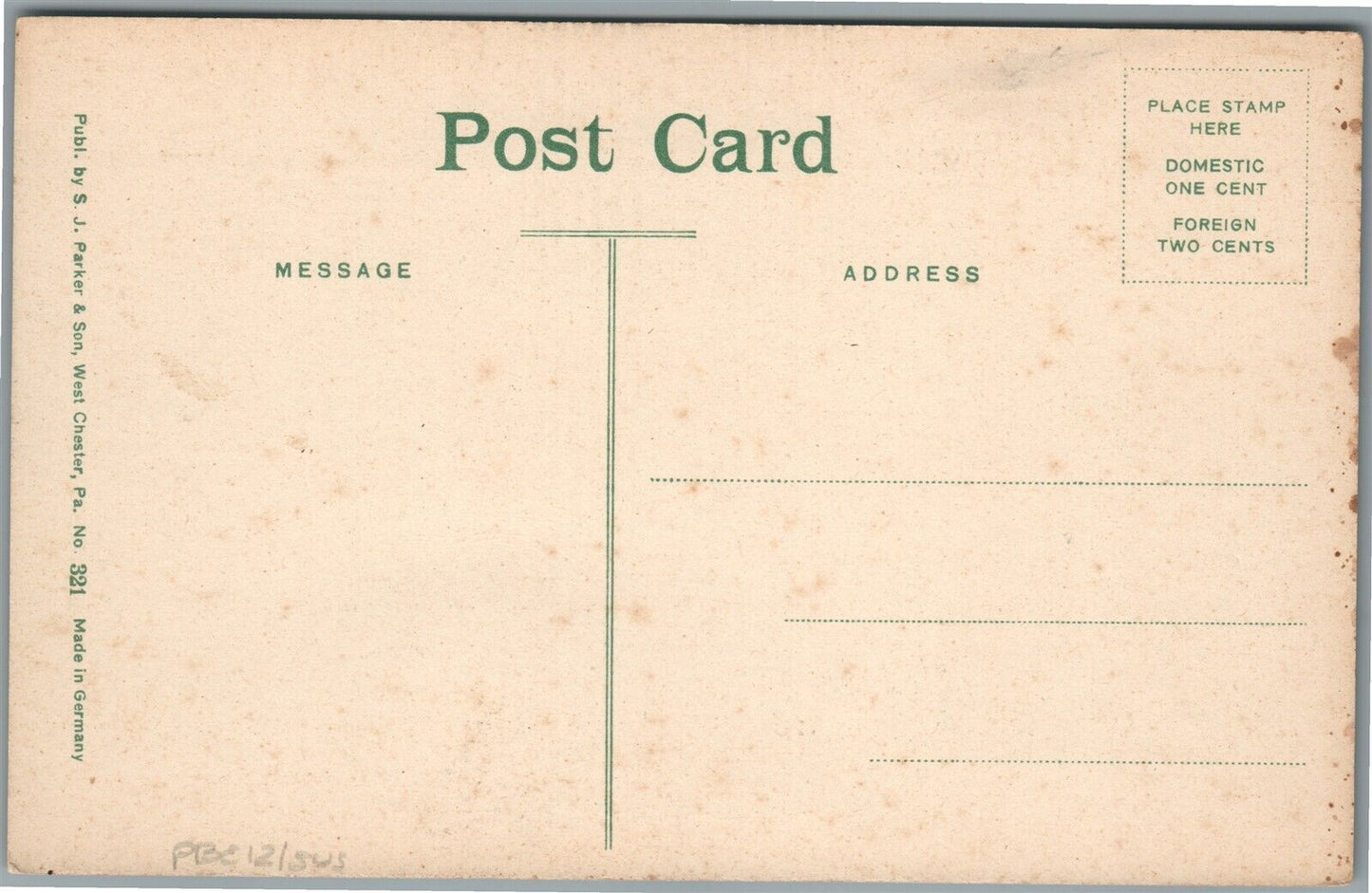 THORNTON PA POST OFFICE ANTIQUE POSTCARD