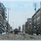 VINTAGE POSTCARD ELIZABETH New Jersey STREET SCENE trolley railway railroad