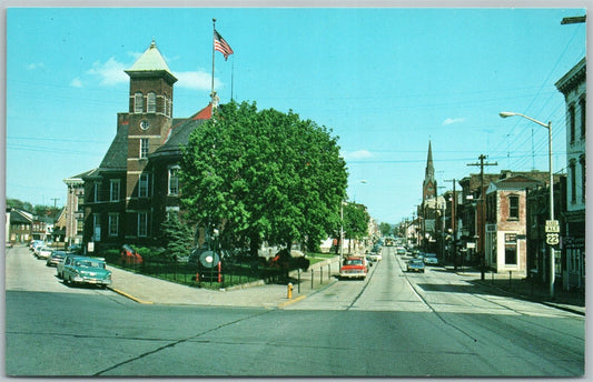 PHILLIPSBURG NJ MUNICIPAL BUILDING SOUTH MAIN STREET VINTAGE POSTCARD
