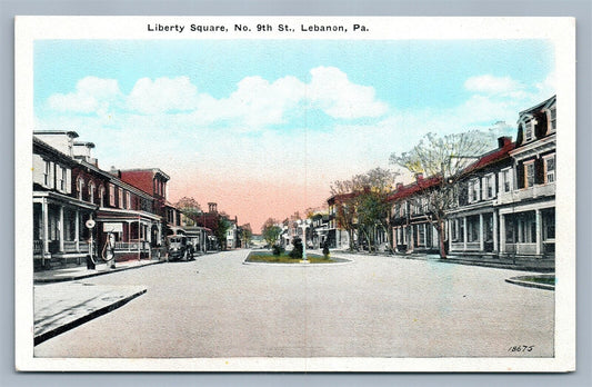 LEBANON PA LIBERTY SQUARE NO. 9th STREET ANTIQUE POSTCARD