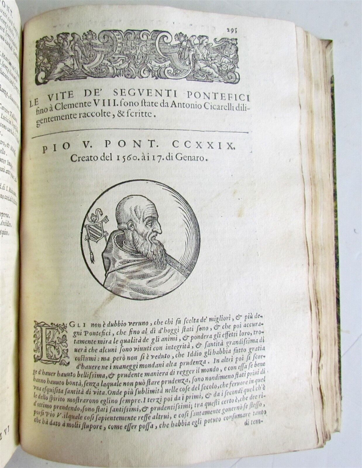 1600 BARTOLOMEO PLATINA LIVES of POPES antique 16th CENTURY ILLUSTRATED