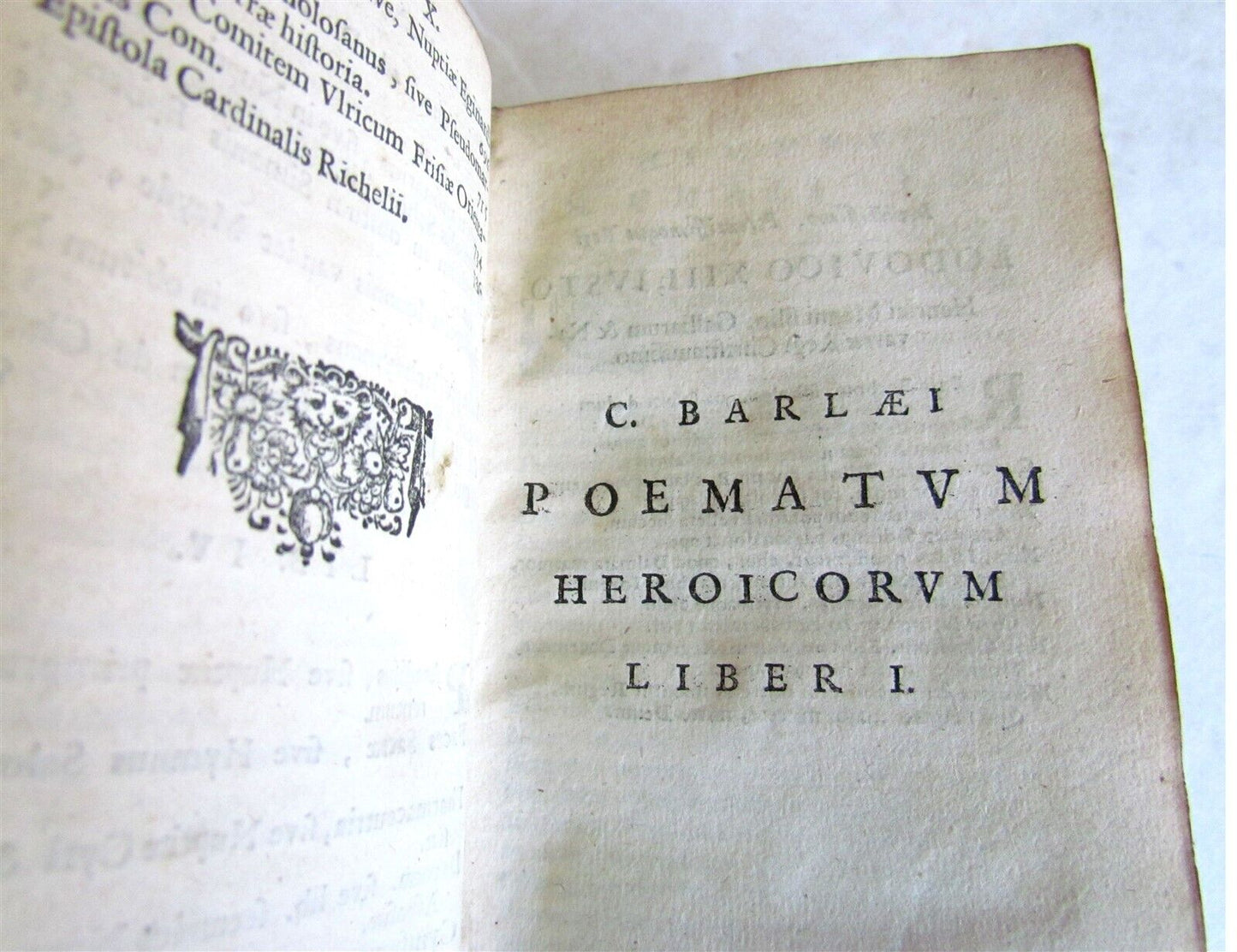 1655 POEMATA HEROICORUM by Caspar Barlaeus antique VELLUM BOUND POETRY