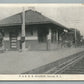 ELWOOD NJ RAILROAD STATION RAILWAY TRAIN DEPOT ANTIQUE POSTCARD