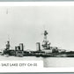 MILITARY SHIP USS SALT LAKE CITY VINTAGE REAL PHOTO POSTCARD RPPC