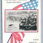 FISHING WOMAN PATRIOTIC ANTIQUE POSTCARD