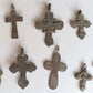 RUSSIAN orthodox icon NECK CROSSES LOT of 10 antique 18th - 19th century