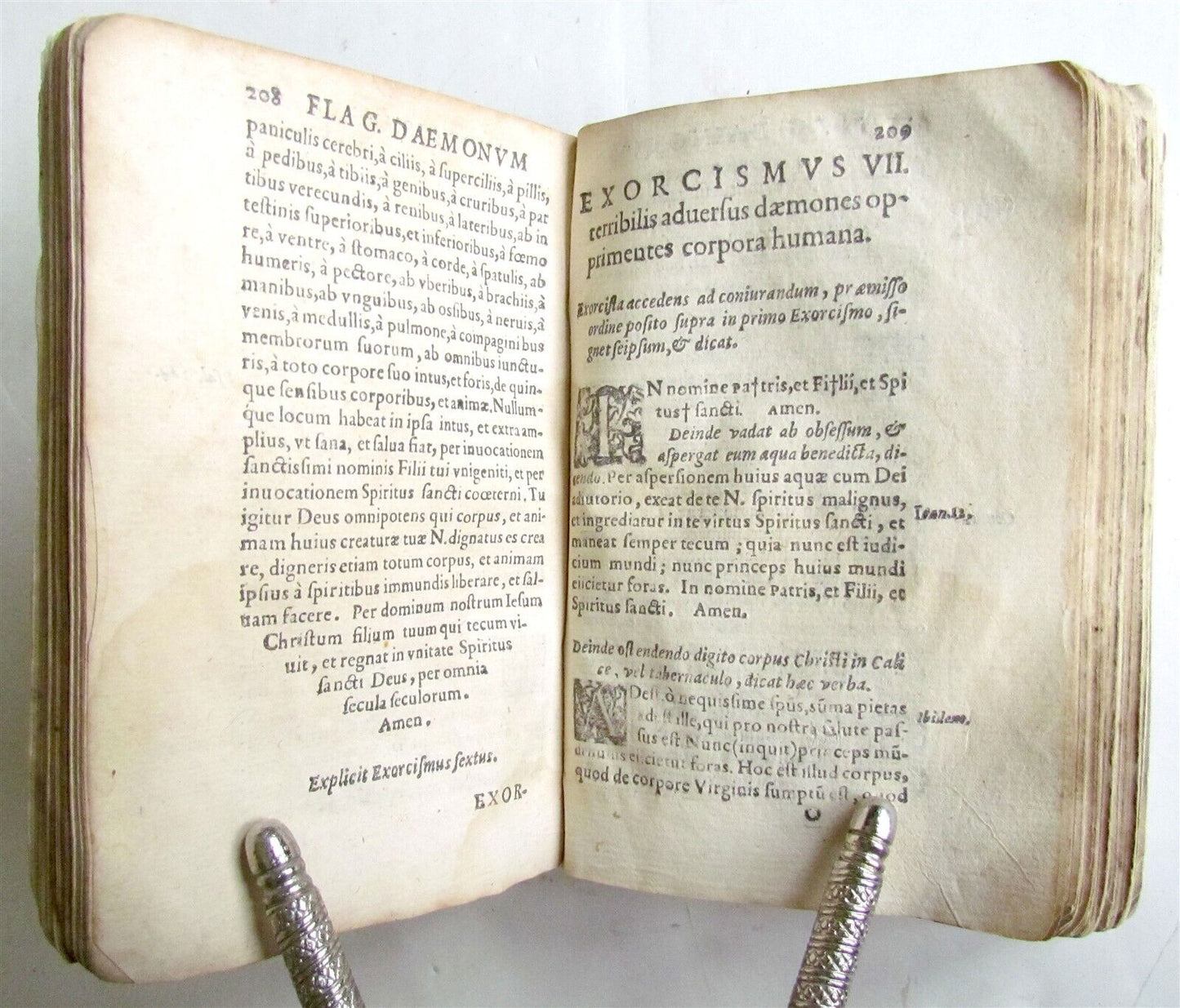 1593 OCCULT WITCHCRAFT FLAGELLUM DAEMONUM EXORCISMOS antique 16th century LATIN