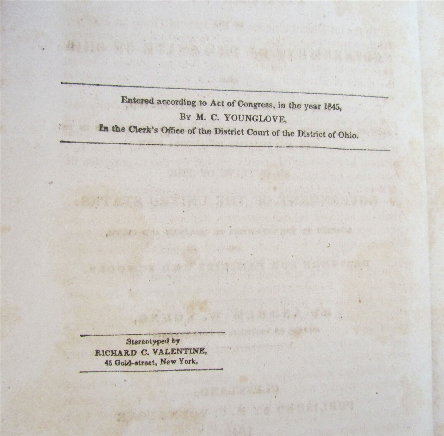 1846 CIVIL GOVERNMENT LESSONS STATE of OHIO LAWS by ANDREW YOUNG antique