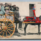 PALERMO CARRETTO DONKEY CART ITALIAN ANTIQUE POSTCARD