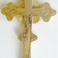 GREEK - RUSSIAN ORTHODOX CHURCH SILVER ENAMEL BLESSING CROSS marked 925