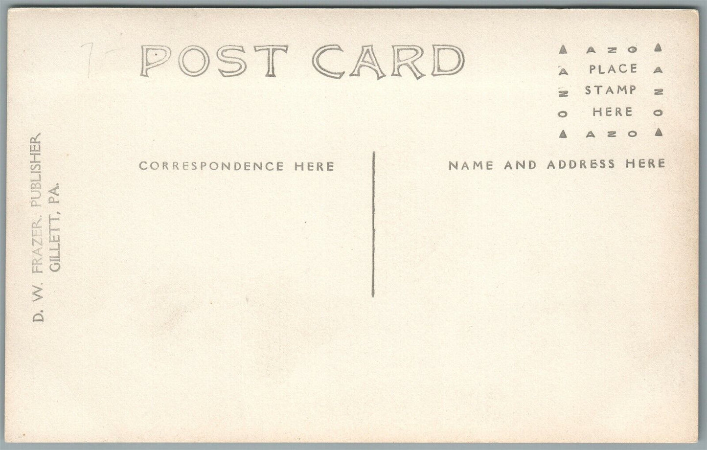 GILLET PA BIRDS EYE VIEW ANTIQUE REAL PHOTO POSTCARD RPPC