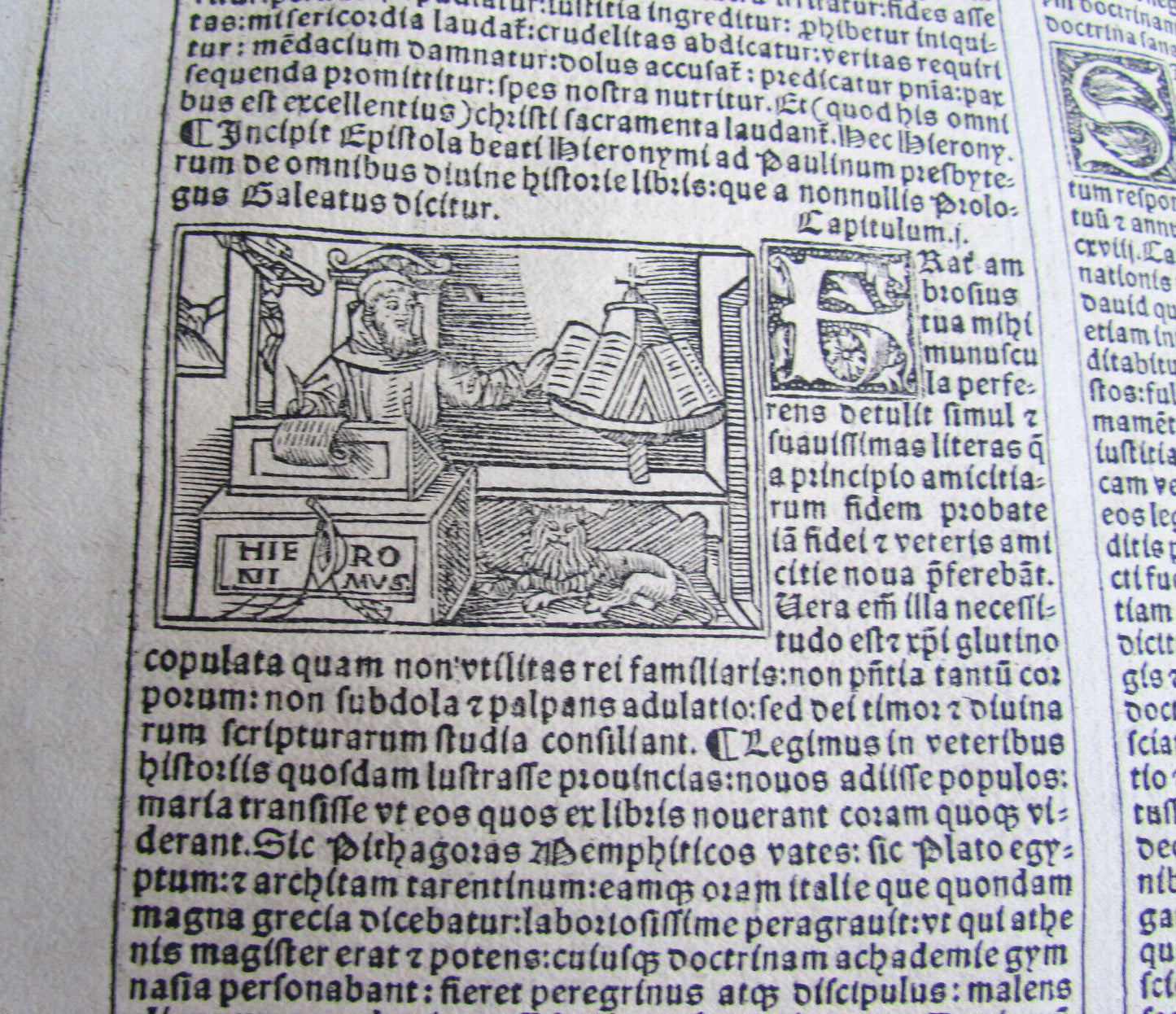 1529 BIBLE ILLUSTRATED TEXTUS BIBLIA antique FOLIO in LATIN RARE 16th CENTURY