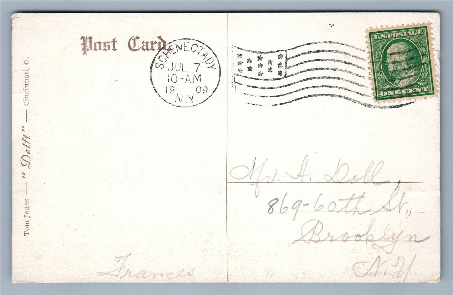 SCHENECTADY NY LENOX & AVON ROADS ANTIQUE POSTCARD