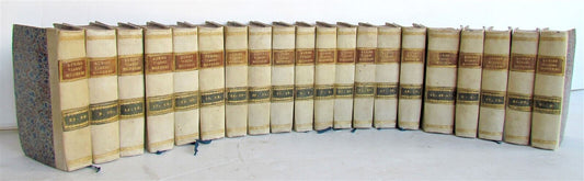 1830-1834 COLLECTION OF TRAVELS 20 VOLUMES antique Compendio dei viaggi moderni