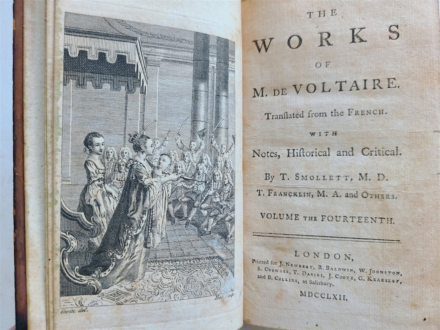 1761 - 1769 VOLTAIRE WORKS antique 31 VOLUMES in ENGLISH