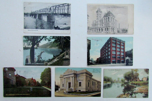 LOT OF 7 VINTAGE POSTCARDS - VIEWS OF WILLIAMPSPORT PA