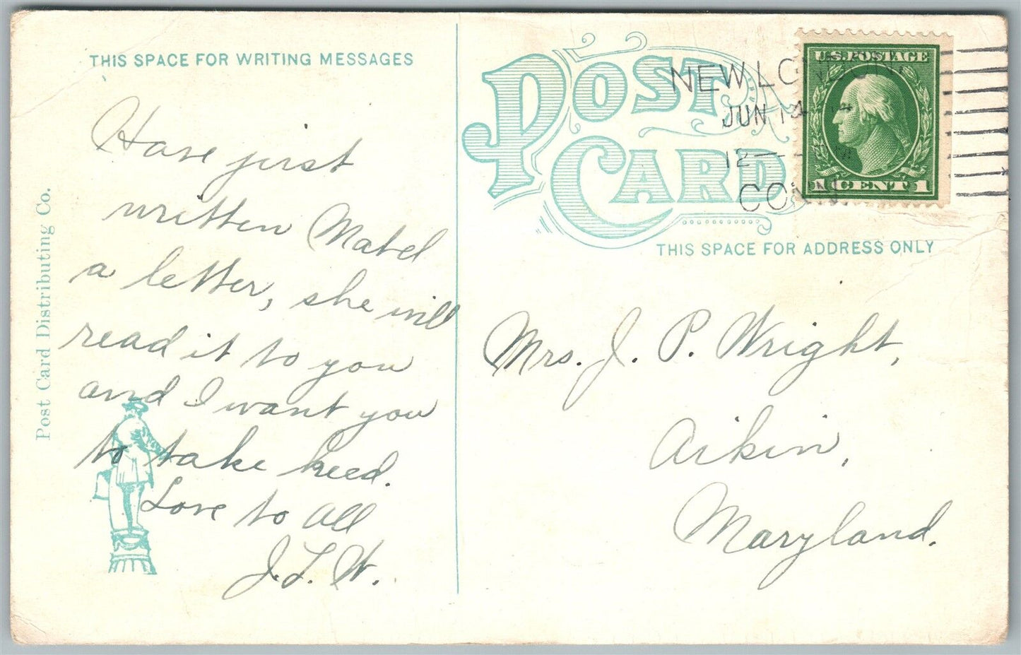 RED BANK NJ MONMOUTH STREET ANTIQUE POSTCARD