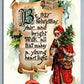 SANTA w/ CHRISTMAS TREE ANTIQUE EMBOSSED POSTCARD R.TUCK series 525