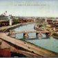 MOSCOW RUSSIA THE KREMLIN BIRD'S EYE VIEW ANTIQUE POSTCARD