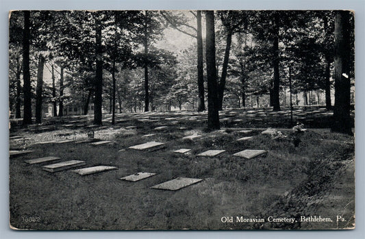 BETHLEHEM PA OLD MORAVIAN CEMETERY ANTIQUE POSTCARD