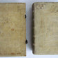 1751 2 VOLUMES PIGSKIN BINDINGS THEOLOGY by Daniele Concina ANTIQUE