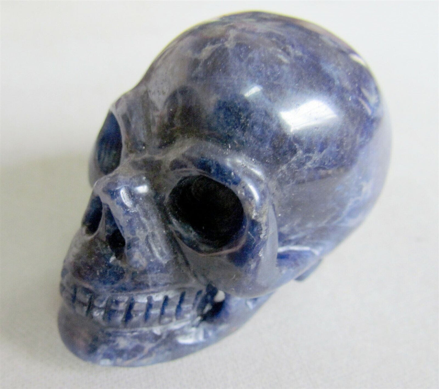 SKULL HAND CARVED OF LAPIS vintage carving