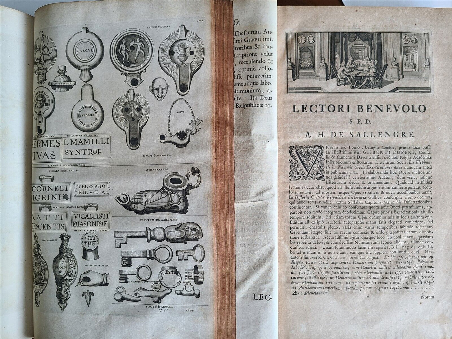 1716 ROMAN ANTIQUITIES ILLUSTRATED 3 VOLS Thesaurus Antiquitatum antique FOLIO