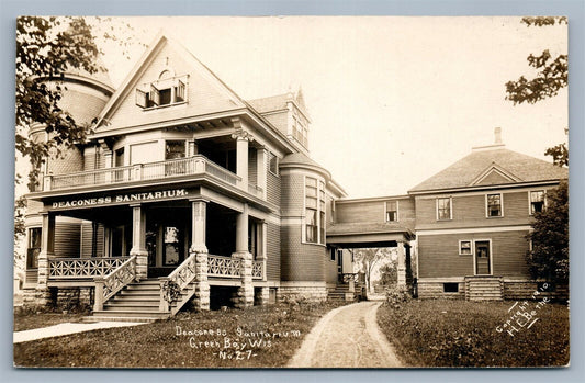 GREEN BAY WI DEACONESS SANITARIUM ANTIQUE REAL PHOTO POSTCARD RPPC