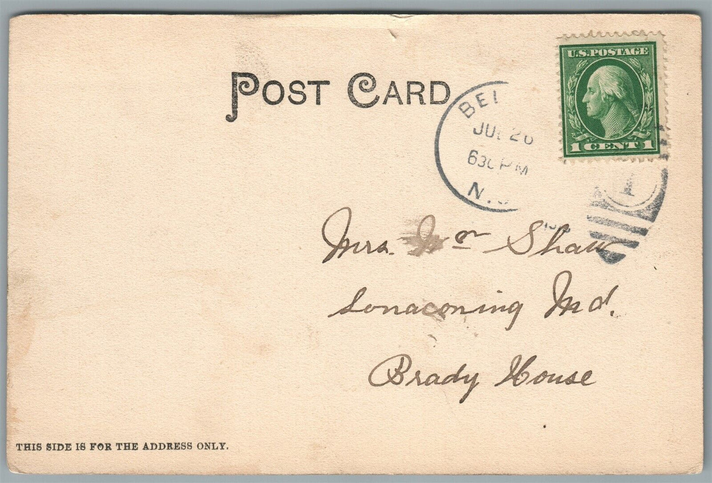 BELMAR NJ SEA SHORE AFTER BATHING ANTIQUE POSTCARD