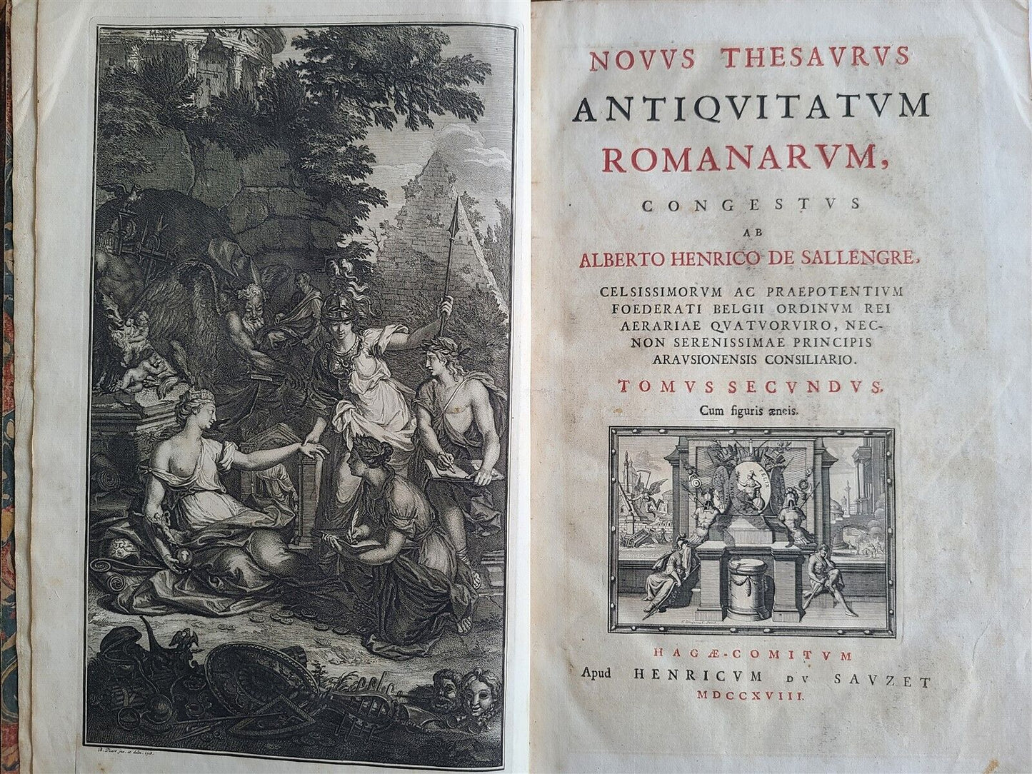 1716 ROMAN ANTIQUITIES ILLUSTRATED 3 VOLS Thesaurus Antiquitatum antique FOLIO