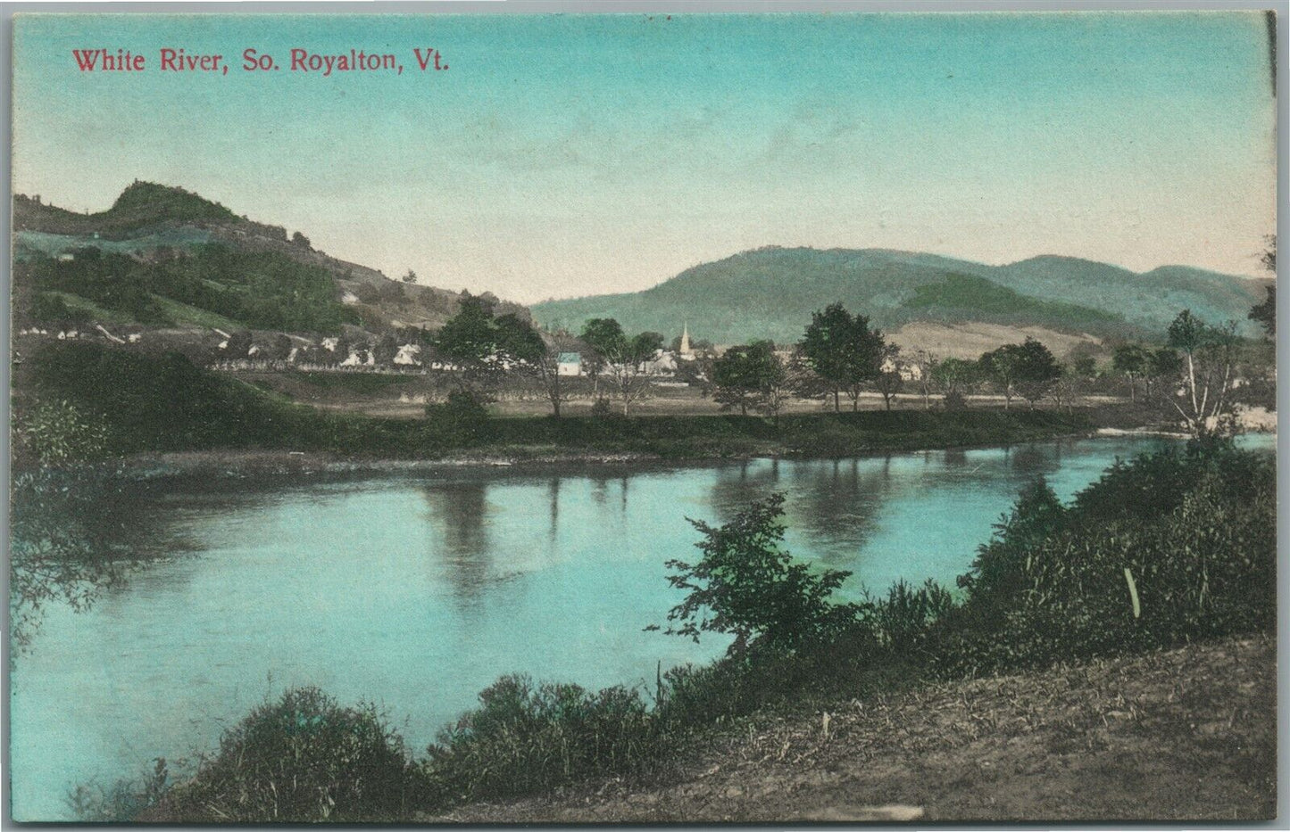 SO. ROYALTON VT WHITE RIVER ANTIQUE POSTCARD