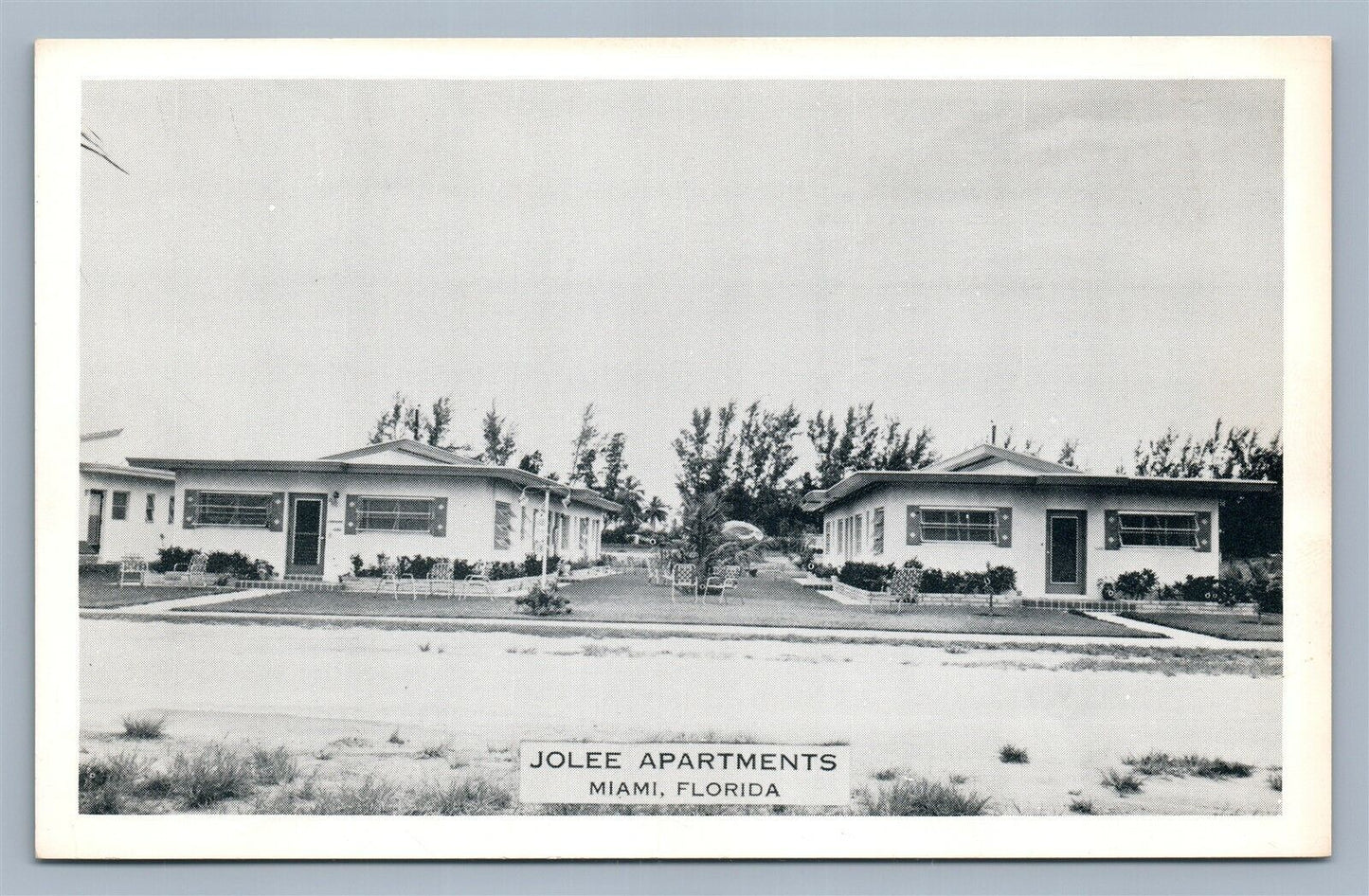 MIAMI FL JOLEE APARTMENTS ANTIQUE POSTCARD