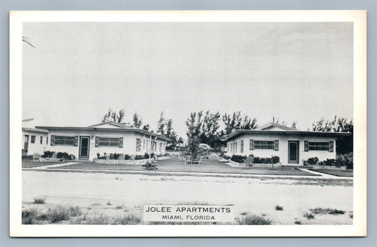 MIAMI FL JOLEE APARTMENTS ANTIQUE POSTCARD