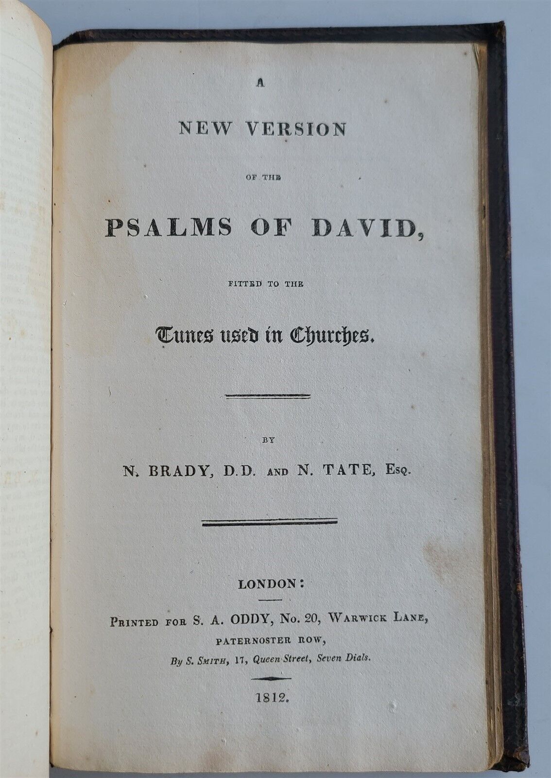 1812 BOOK OF COMMON PRAYER in ENGLISH ANTIQUE ILLUSTRATED beautifull binding