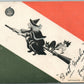 HALLOWEEN ANTIQUE POSTCARD WITCH FLYING ON BROOM