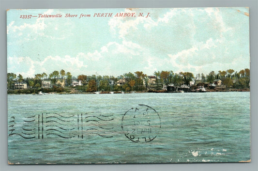 PERTH AMBOY NJ TOTTENVILLE SHORE ANTIQUE POSTCARD