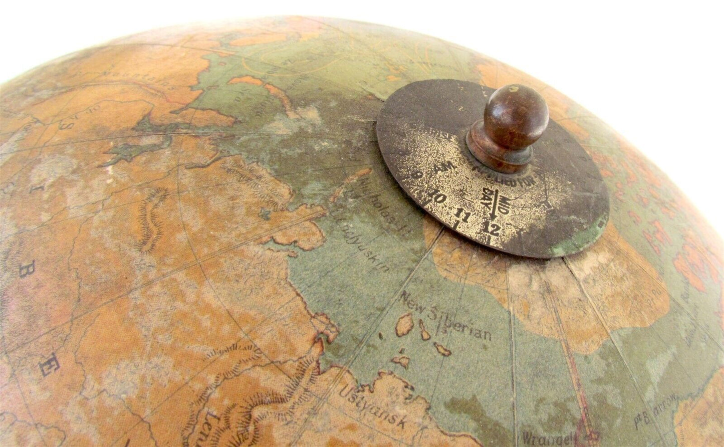 GLOBE 12 inch TERRESTRIAL ANTIQUE WWI ERA