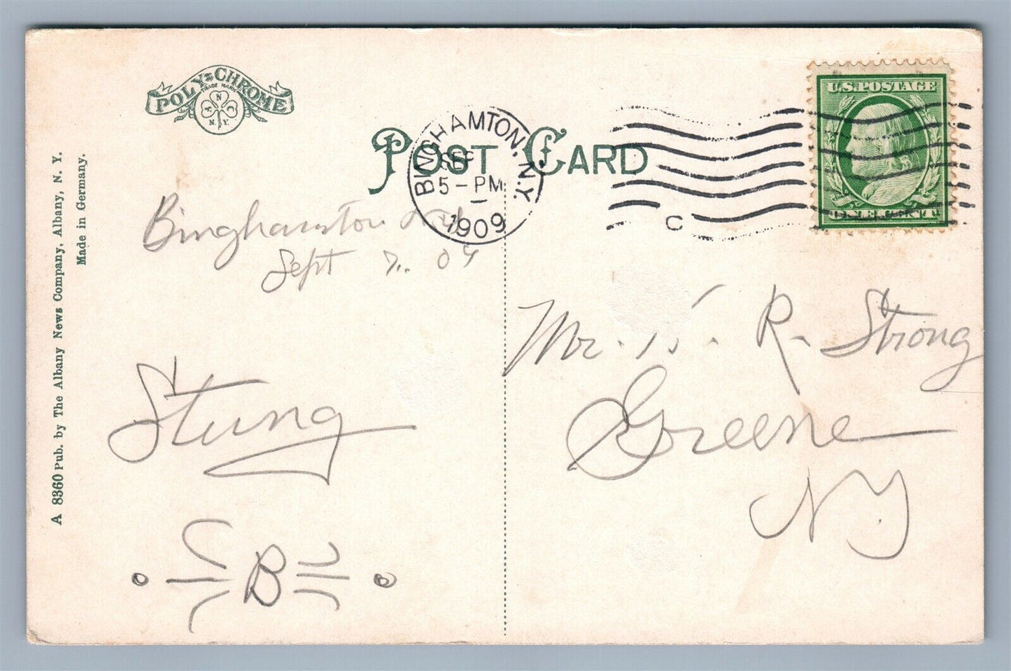 ROME NY DOMINICK STREET ANTIQUE POSTCARD