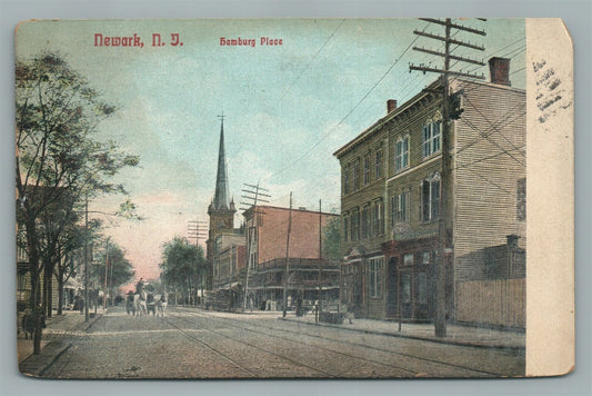 NEWARK NJ HAMBURG STREET ANTIQUE POSTCARD