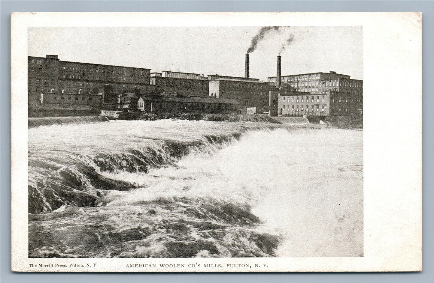 FULTON NY AMERICAN WOOLEN CO'S MILLS ANTIQUE POSTCARD