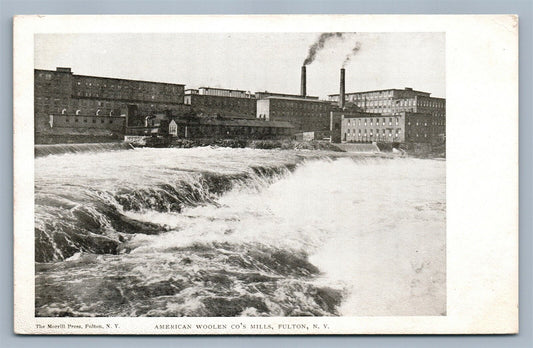 FULTON NY AMERICAN WOOLEN CO'S MILLS ANTIQUE POSTCARD
