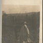 LONELY DOG ANTIQUE REAL PHOTO POSTCARD RPPC