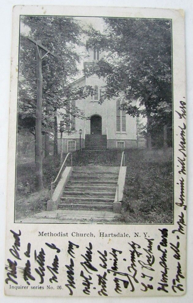 VINTAGE 1906 POSTCARD - METHODIST CHURCH HARTSDALE NY