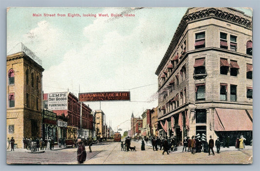 BOISE ID MAIN STREET ANTIQUE POSTCARD