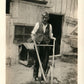 FARM SCENE VINTAGE REAL PHOTO POSTCARD RPPC