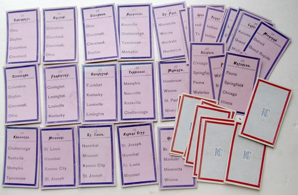 VINTAGE AMERICAN TOWNS EDUCATIONAL CARD GAME