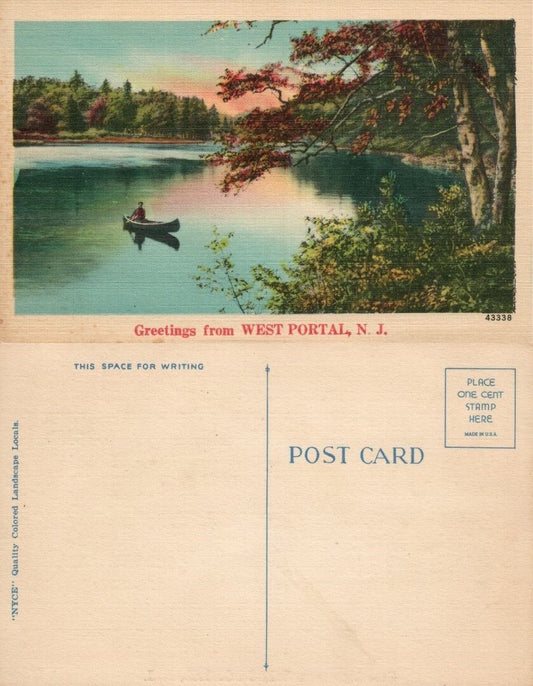 WEST PORTAL N.J. VINTAGE POSTCARD