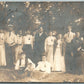 STIRLING NJ GROUP PHOTO w/ DOG & BEER 1905 ANTIQUE REAL PHOTO POSTCARD RPPC