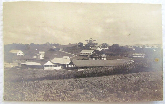 RPPC 1920 ANTIQUE REAL PHOTO POSTCARD TOWN VIEW