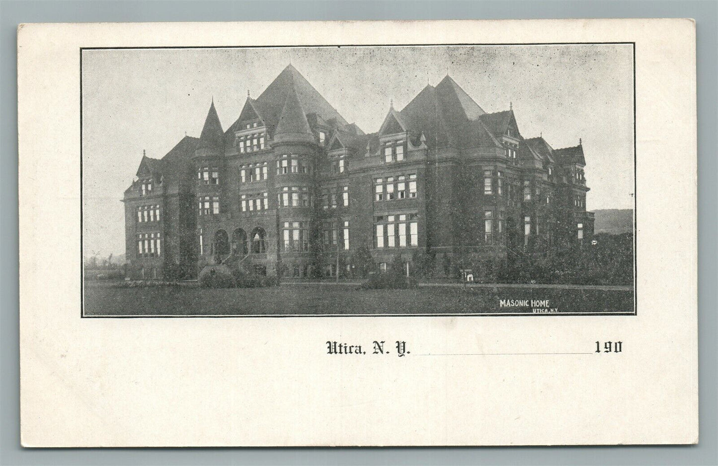 UTICA NY MASONIC HOME ANTIQUE POSTCARD